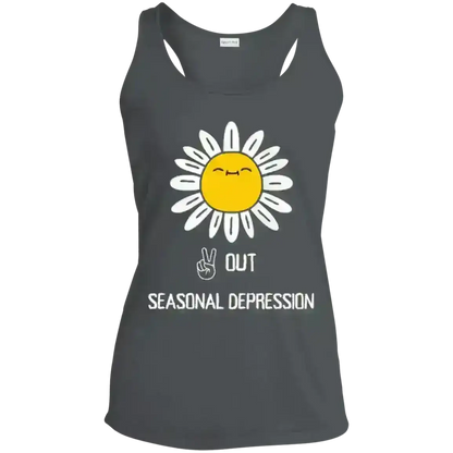 Peace Out Seasonal Depression - Racerback Tank - Cady Creations
