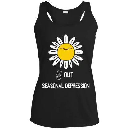 Peace Out Seasonal Depression - Racerback Tank - Cady Creations