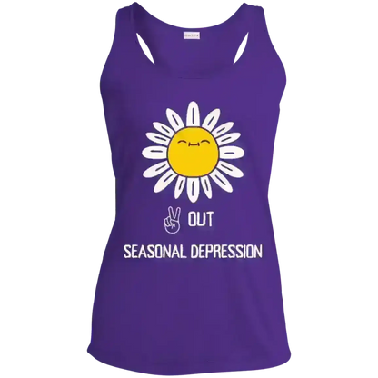 Peace Out Seasonal Depression - Racerback Tank - Cady Creations