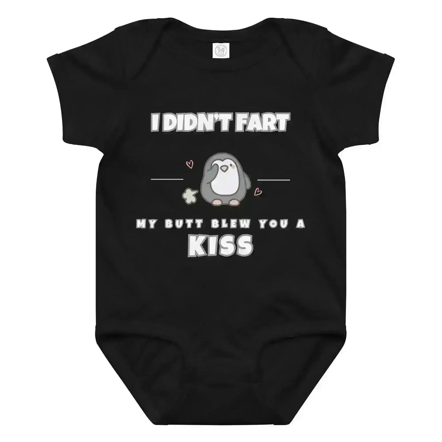 Penguin Toots Butt Kiss - Baby Onesie - Cady Creations