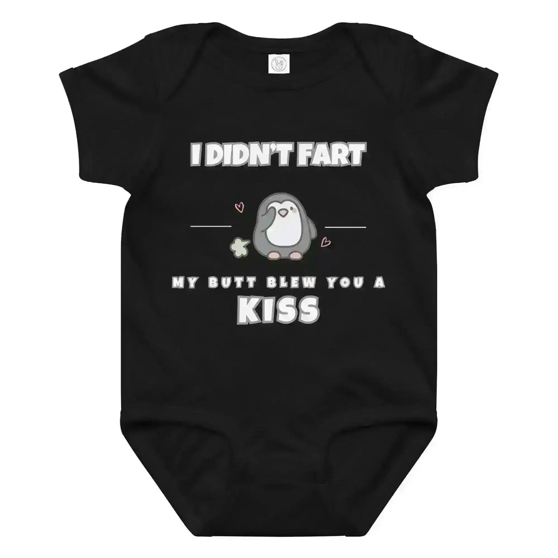 Penguin Toots Butt Kiss - Baby Onesie - Cady Creations
