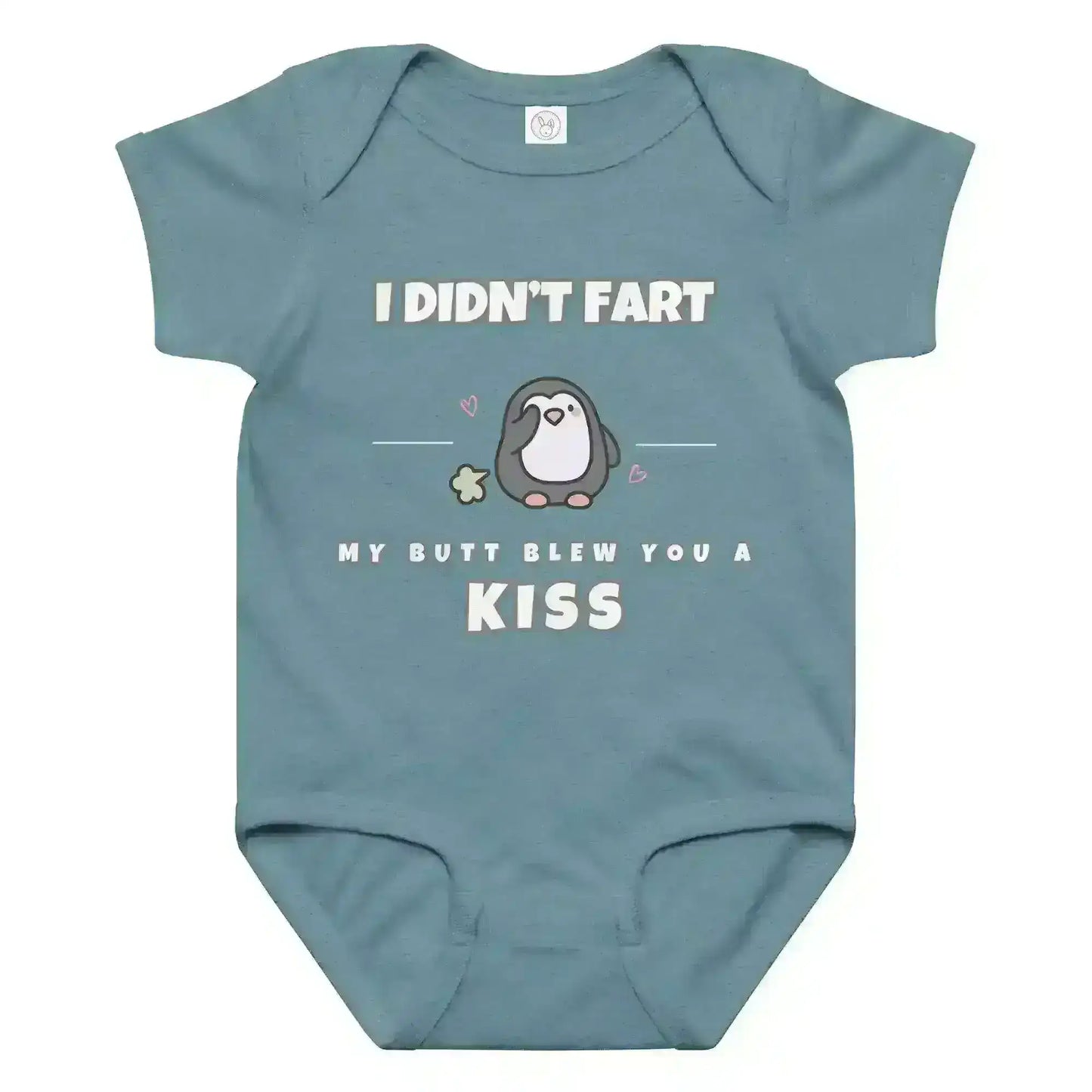 Penguin Toots Butt Kiss - Baby Onesie - Cady Creations