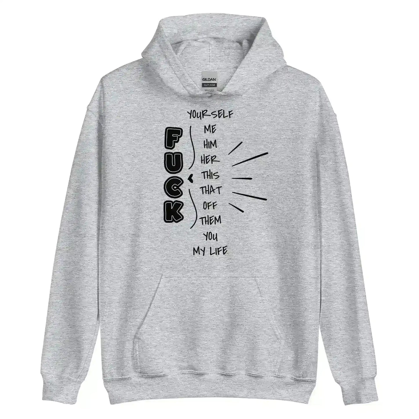 “Pick Your F*ck” Funny Graphic Hoodie – Sarcastic Dark Humor Streetwear - Cady Creations