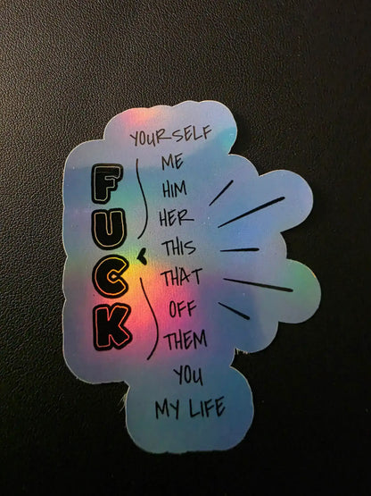  Pick your F*ck - Premium Vinyl Sticker - Cady Creations