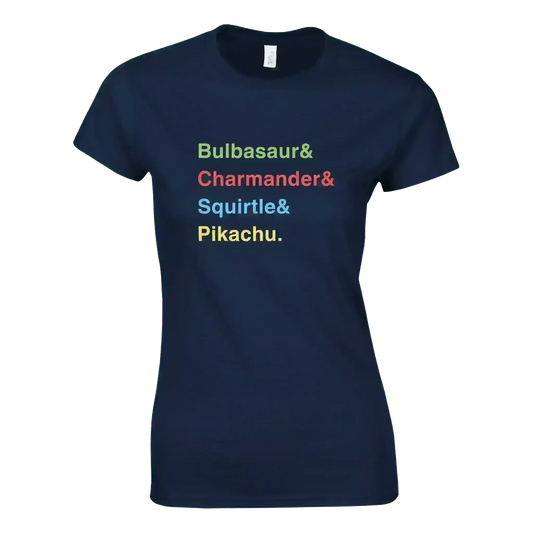 Pokemon Starters - Fitted Tee - Cady Creations