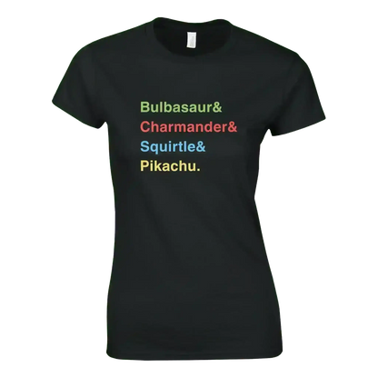 Pokemon Starters - Fitted Tee - Cady Creations