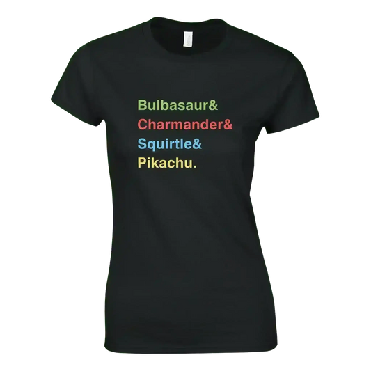 Pokemon Starters - Fitted Tee - Cady Creations