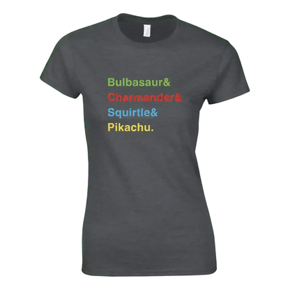 Pokemon Starters - Fitted Tee - Cady Creations
