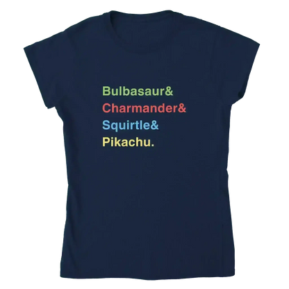 Pokemon Starters - Fitted Tee - Cady Creations