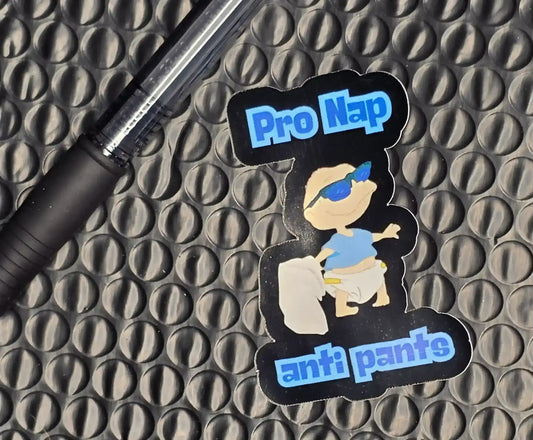 Pro Nap Anti Pants | Tommy Pickles Inspired | 90s Cartoon Sticker - Cady Creations