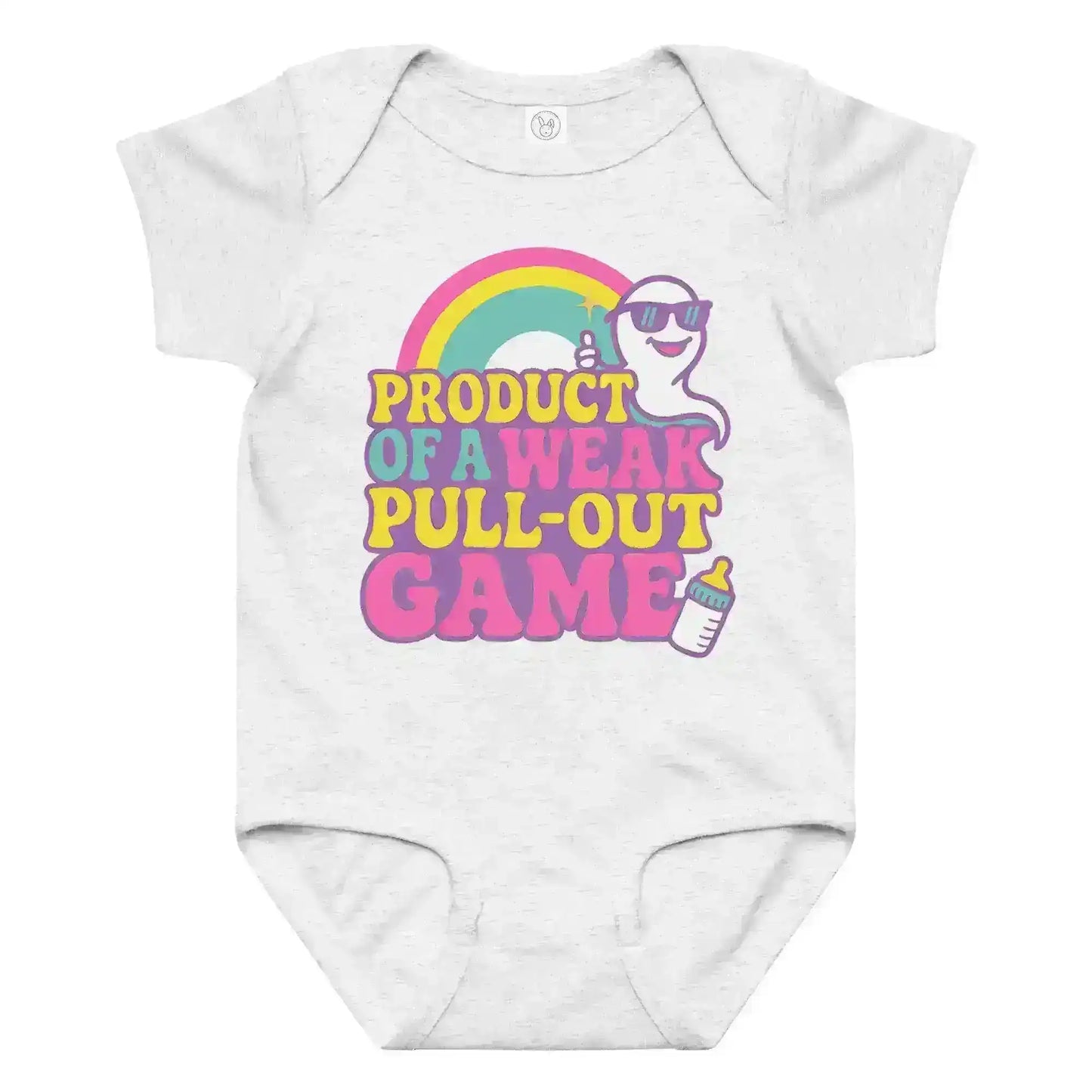 Product Of A Weak Pull-Out Game Baby Onesie - Cady Creations