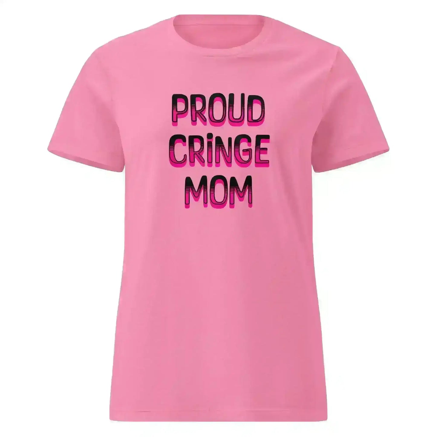 "Proud Cringe Mom" - Family Chaos & Internet Core Fitted Tee - Cady Creations