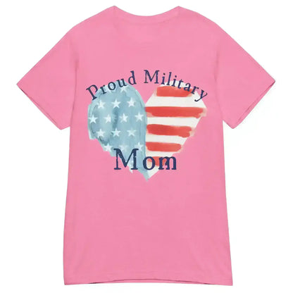 Proud Military Mom Patriotic Heart - Fitted Tee - Cady Creations