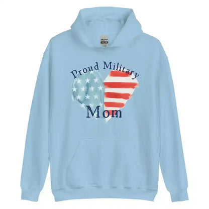 Proud Military Mom Patriotic Heart - Pullover Hoodie - Cady Creations