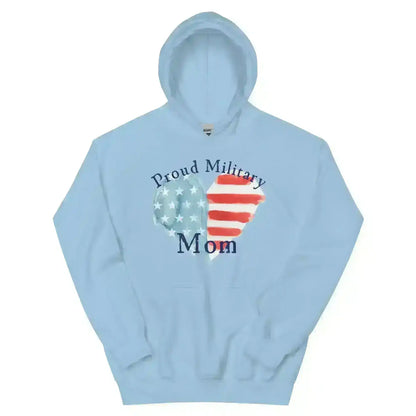 Proud Military Mom Patriotic Heart - Pullover Hoodie - Cady Creations
