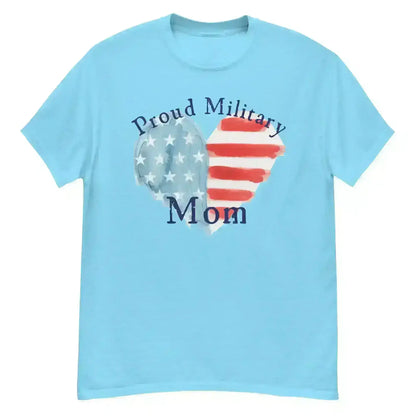 Proud Military Mom Patriotic Heart Unisex Graphic Tee - Cady Creations