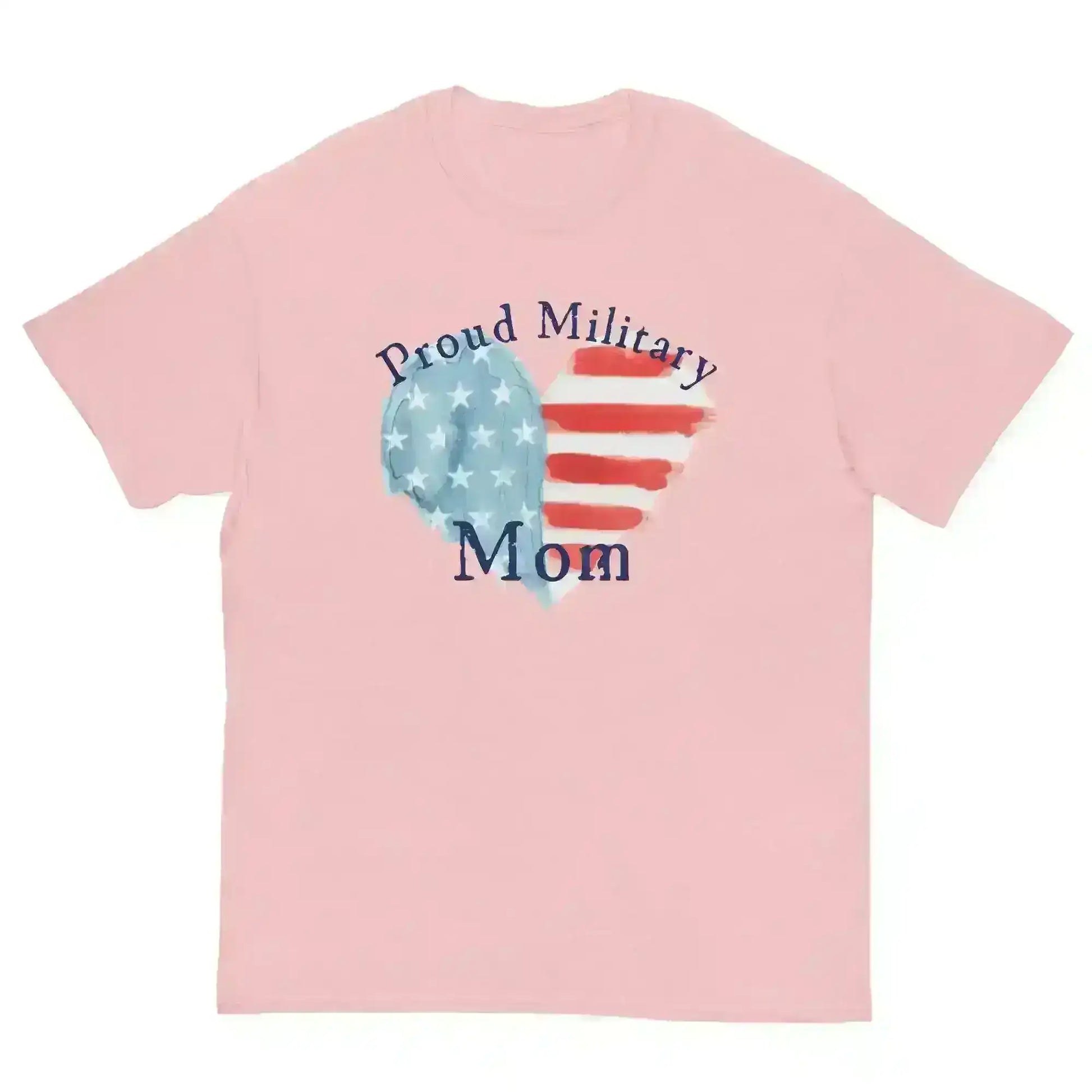 Proud Military Mom Patriotic Heart Unisex Graphic Tee - Cady Creations