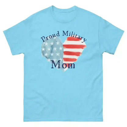 Proud Military Mom Patriotic Heart Unisex Graphic Tee - Cady Creations