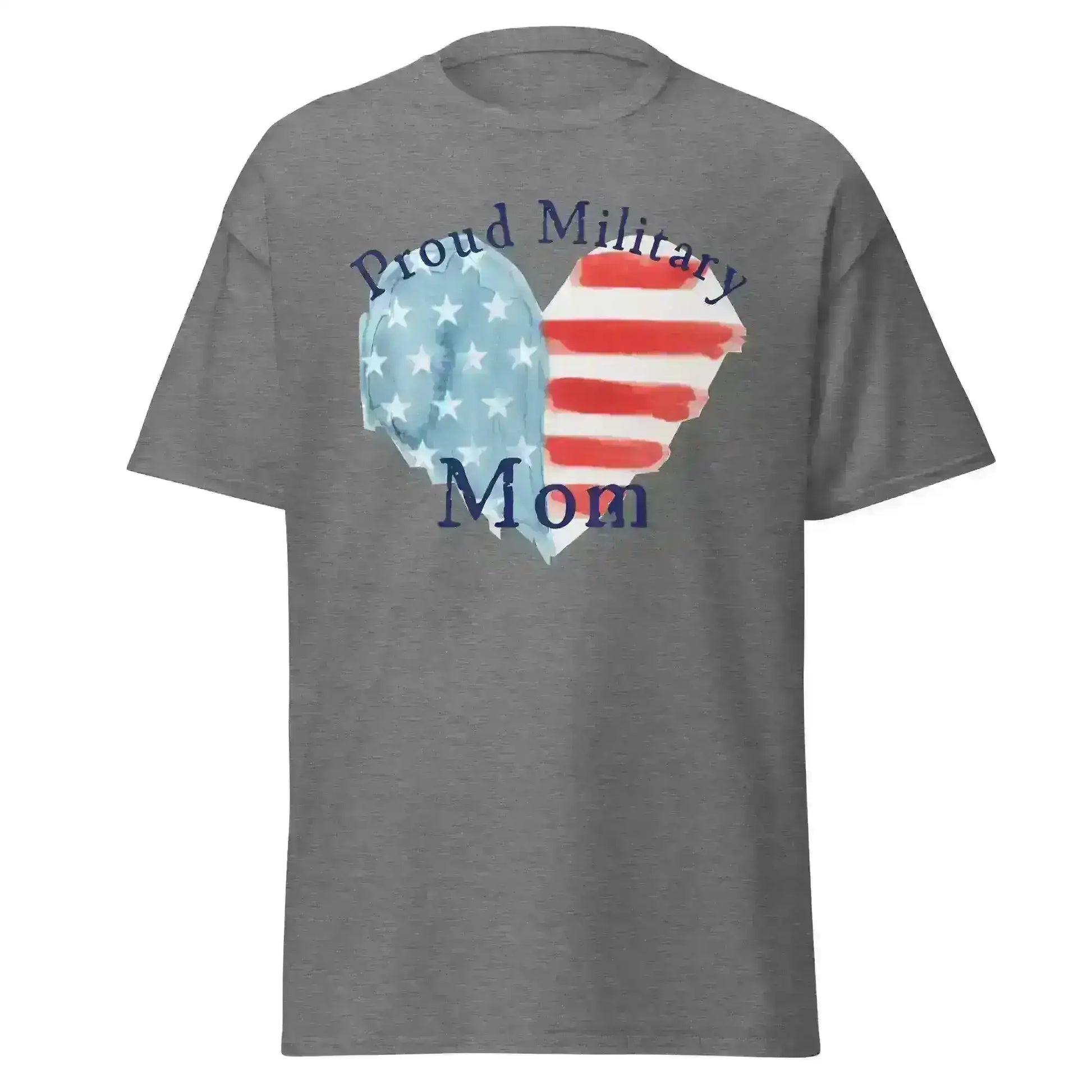Proud Military Mom Patriotic Heart Unisex Graphic Tee - Cady Creations
