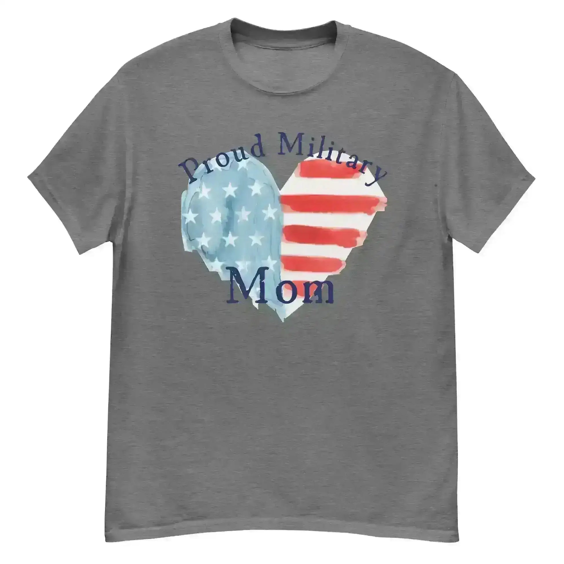 Proud Military Mom Patriotic Heart Unisex Graphic Tee - Cady Creations
