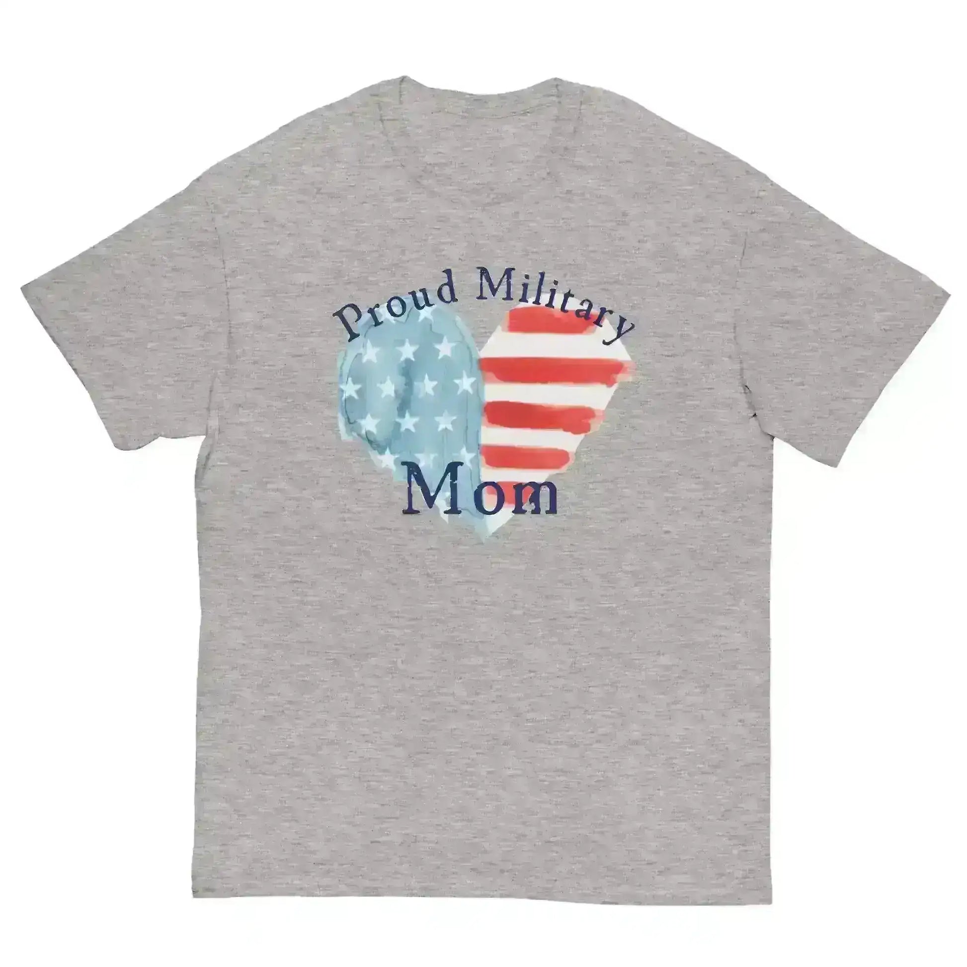 Proud Military Mom Patriotic Heart Unisex Graphic Tee - Cady Creations