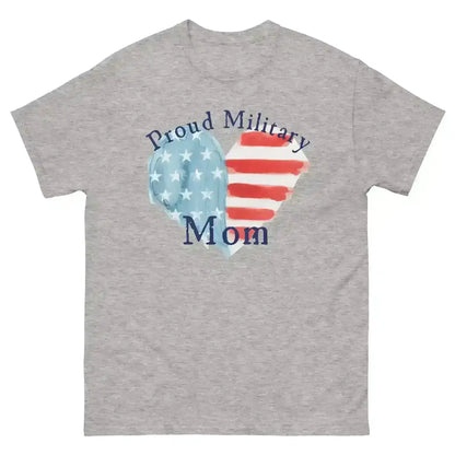 Proud Military Mom Patriotic Heart Unisex Graphic Tee - Cady Creations