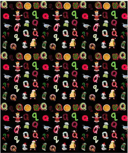 "Q" Christmas Wrapping Paper – Alphabet Gift Swap Collection