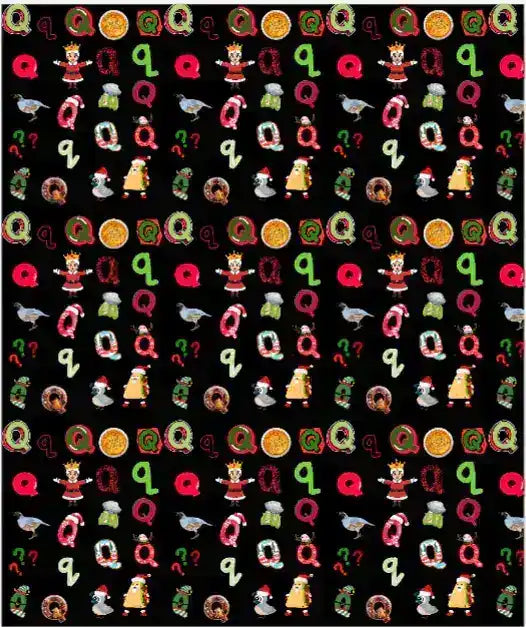 "Q" Christmas Wrapping Paper – Alphabet Gift Swap Collection