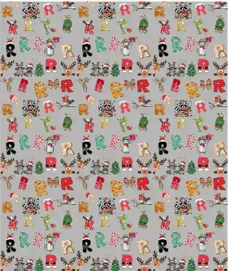"R" Christmas Wrapping Paper – Alphabet Gift Swap Collection