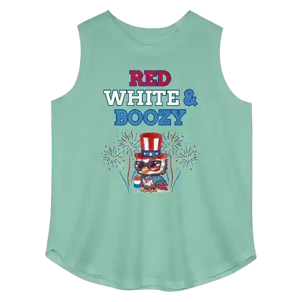 Red White & Boozy - Curvy Tank - Cady Creations