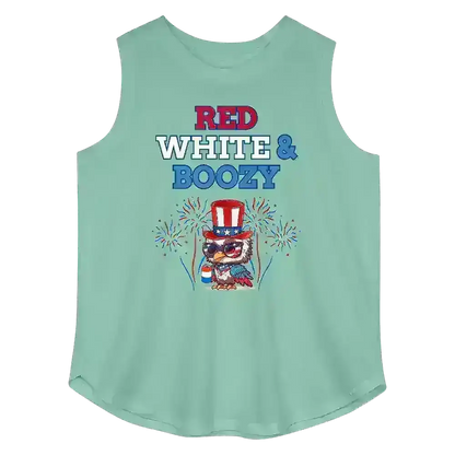 Red White & Boozy - Curvy Tank - Cady Creations