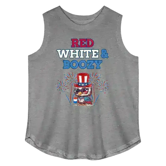 Red White & Boozy - Curvy Tank - Cady Creations