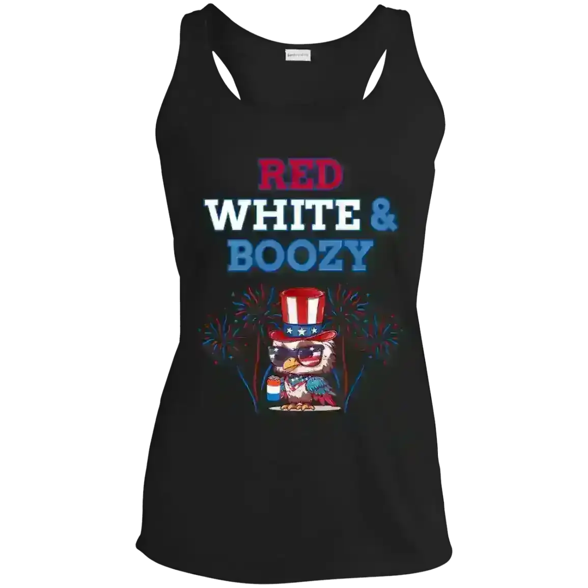 Red White & Boozy - Racerback Tank - Cady Creations