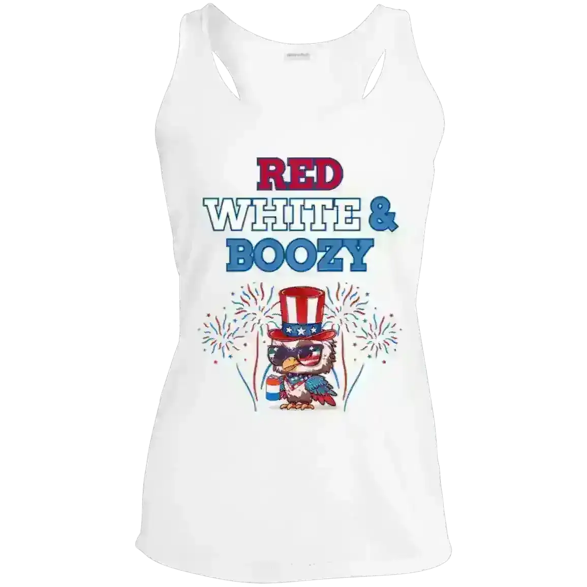 Red White & Boozy - Racerback Tank - Cady Creations