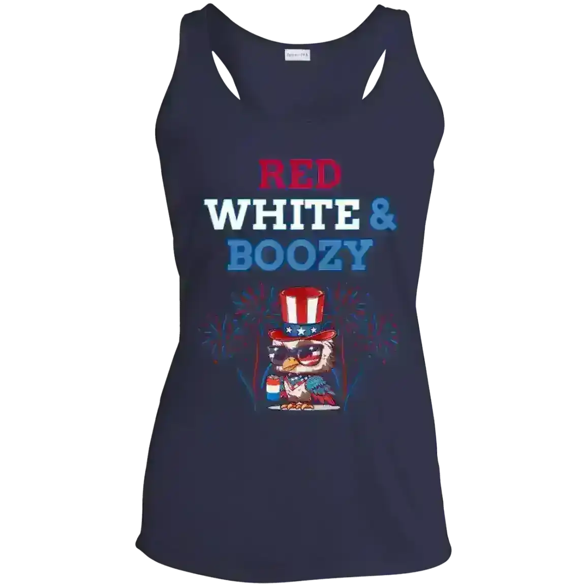 Red White & Boozy - Racerback Tank - Cady Creations