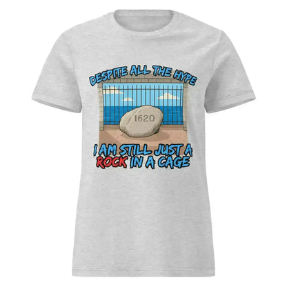 Rock In A Cage Plymouth Rock - Fitted Tee - Cady Creations