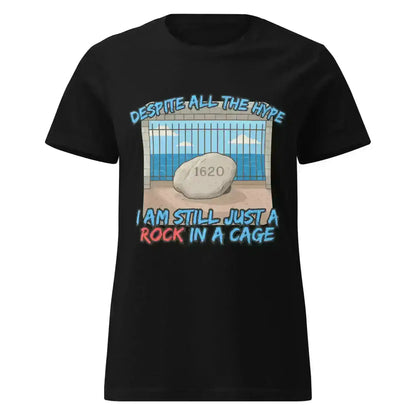 Rock In A Cage Plymouth Rock - Fitted Tee - Cady Creations