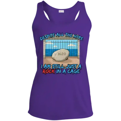 Rock In A Cage Plymouth Rock - Racerback Tank - Cady Creations