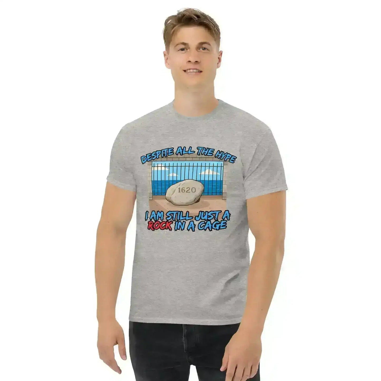 Rock In A Cage Plymouth Rock - Unisex Tee - Cady Creations