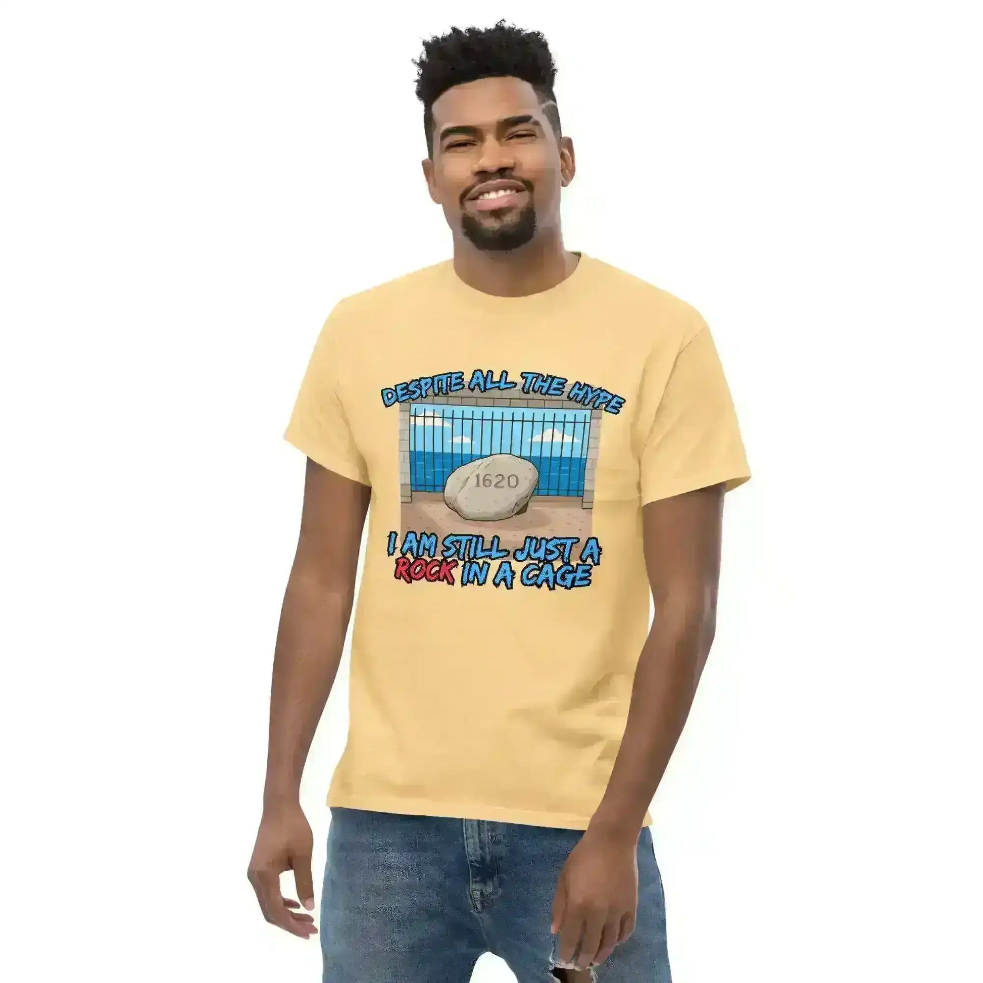 Rock In A Cage Plymouth Rock - Unisex Tee - Cady Creations