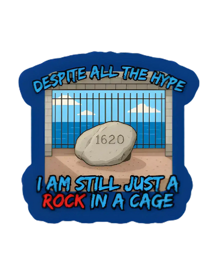  Rock in a Cage Plymouth Rock - Premium Vinyl Sticker - Cady Creations
