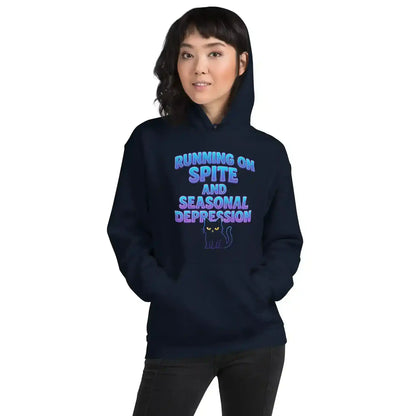 Running On Spite And Seasonal Depression Pullover Hoodie - Cady Creations