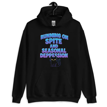Running On Spite And Seasonal Depression Pullover Hoodie - Cady Creations