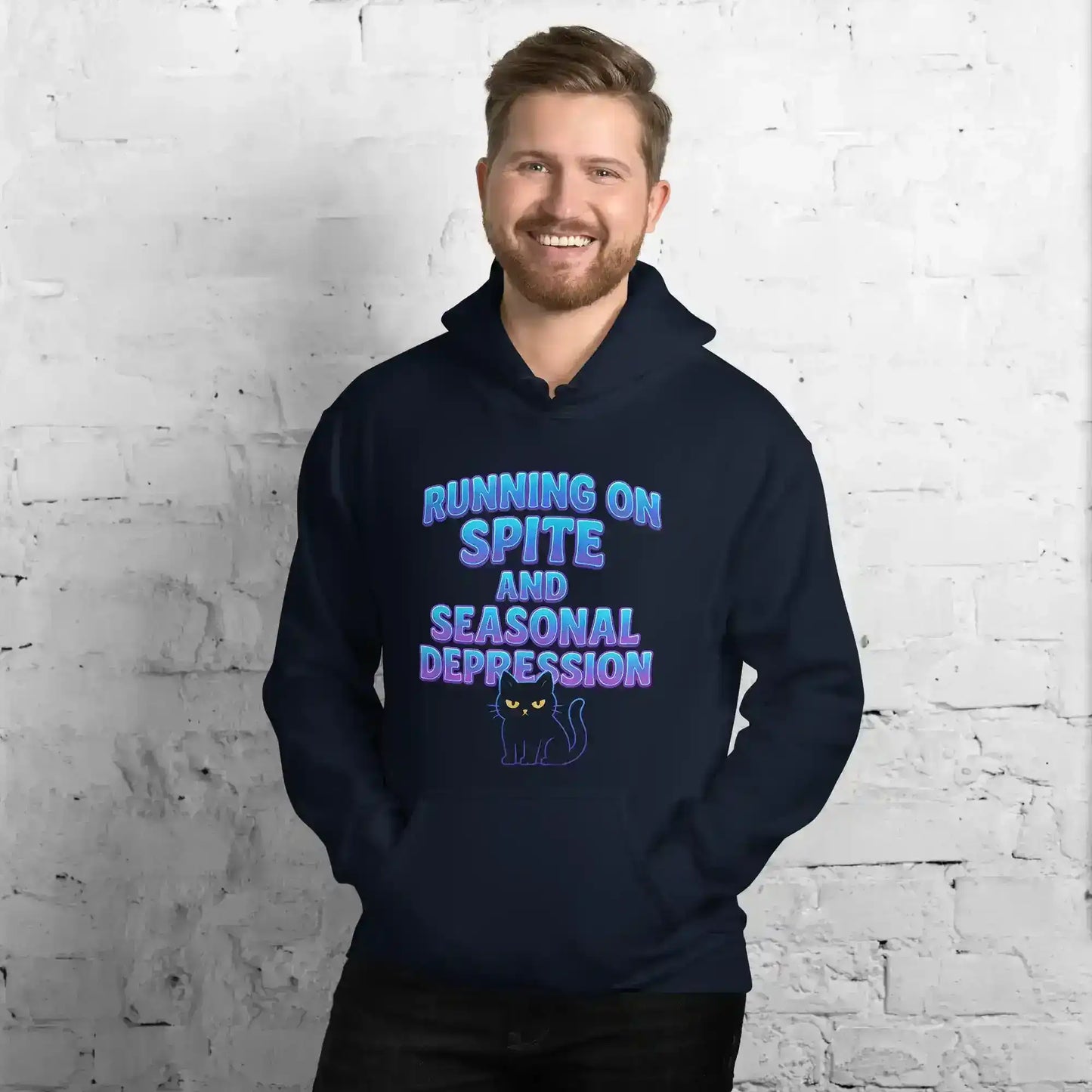 Running On Spite And Seasonal Depression Pullover Hoodie - Cady Creations