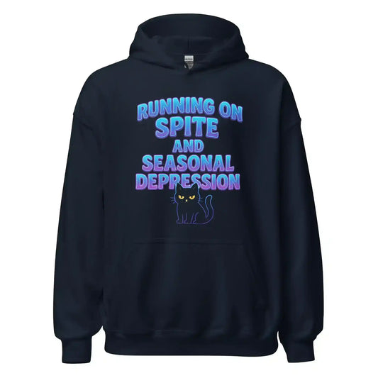 Running On Spite And Seasonal Depression Pullover Hoodie - Cady Creations