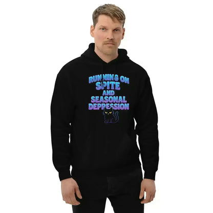 Running On Spite And Seasonal Depression Pullover Hoodie - Cady Creations