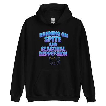Running On Spite And Seasonal Depression Pullover Hoodie - Cady Creations
