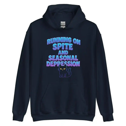 Running On Spite And Seasonal Depression Pullover Hoodie - Cady Creations