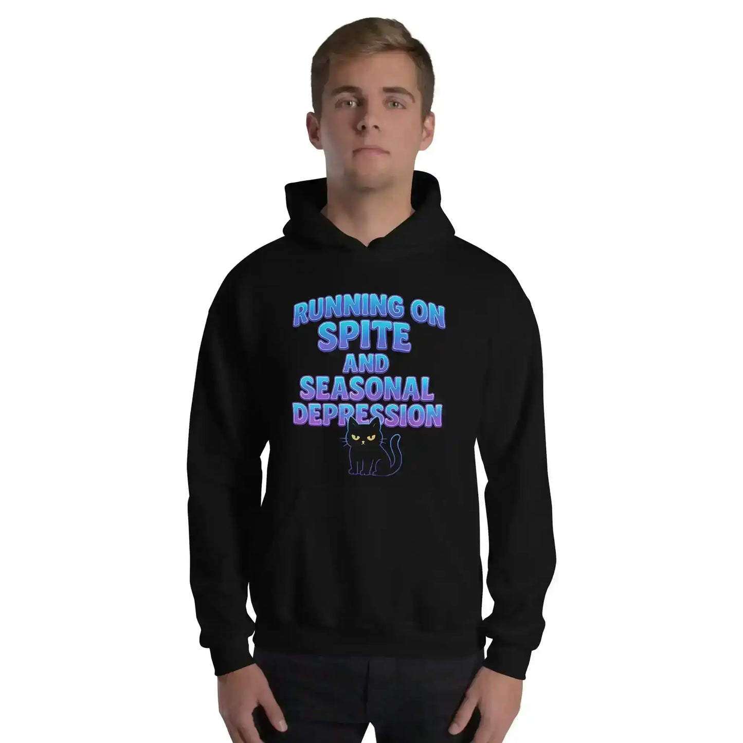 Running On Spite And Seasonal Depression Pullover Hoodie - Cady Creations