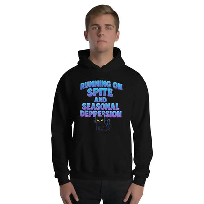 Running On Spite And Seasonal Depression Pullover Hoodie - Cady Creations